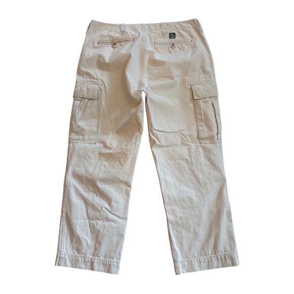 Vtg Ralph Lauren Polo Jeans Co Cargo Pants Mens 38x30 Beige Military Paratrooper - Picture 2 of 12